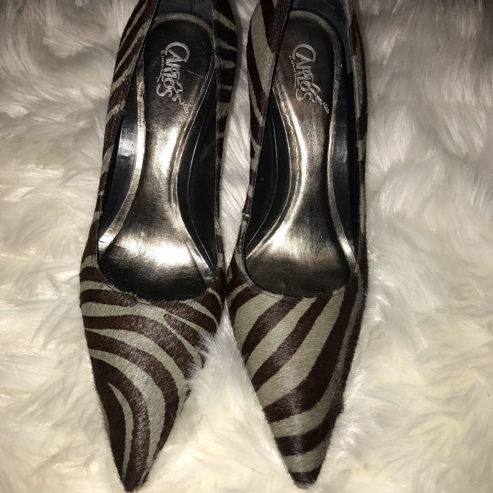 Carlos Santana pointed toe heels.